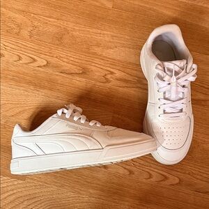 Puma All-White Low-Profile Sneakers